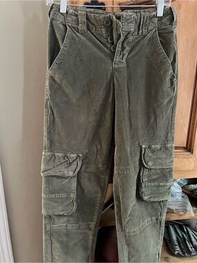 Free People Men's Olive Cargo Trousers